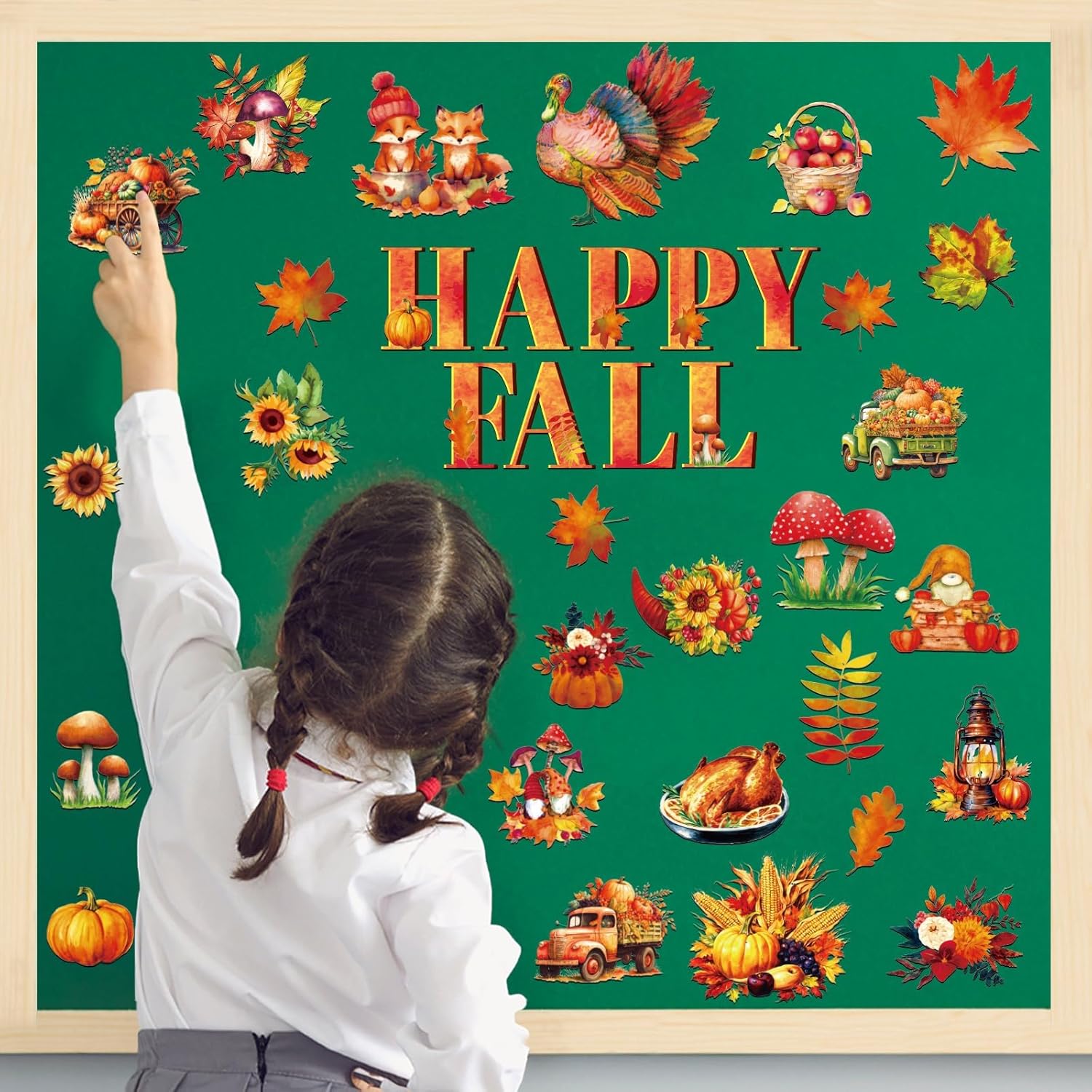29 piezas de imanes de otoño retro para el día de Acción de Gracias, refrigerador magnético de bienvenida para el otoño, decoración de otoño para