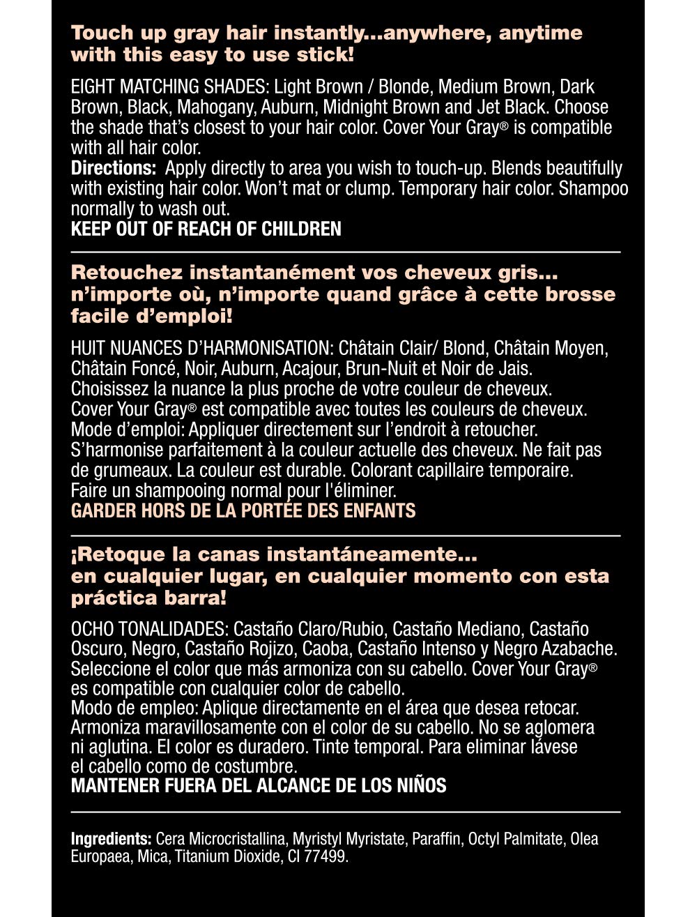 Cover Your Gray Palo de retoque – Negro azabache