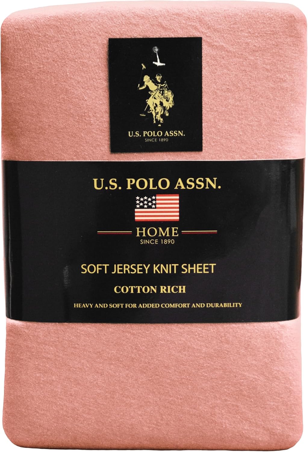 U.S. Polo Assn. Para todas las estaciones, material de camiseta suave y acogedor, juego de sábanas de algodón de 4 piezas de 1800 hilos
