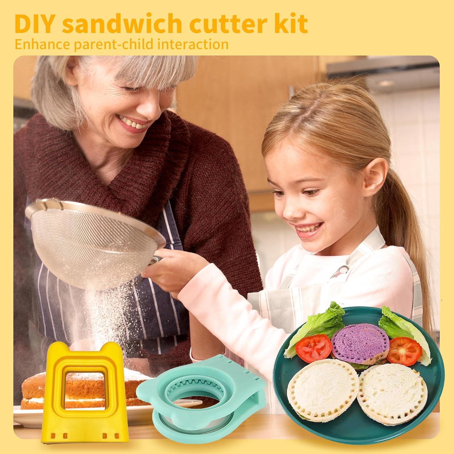 Juego de 23 cortadores y selladores de sándwiches, cortadores de alimentos para niños, almuerzo, pan, sándwich, desoxidante, divertido cortador de