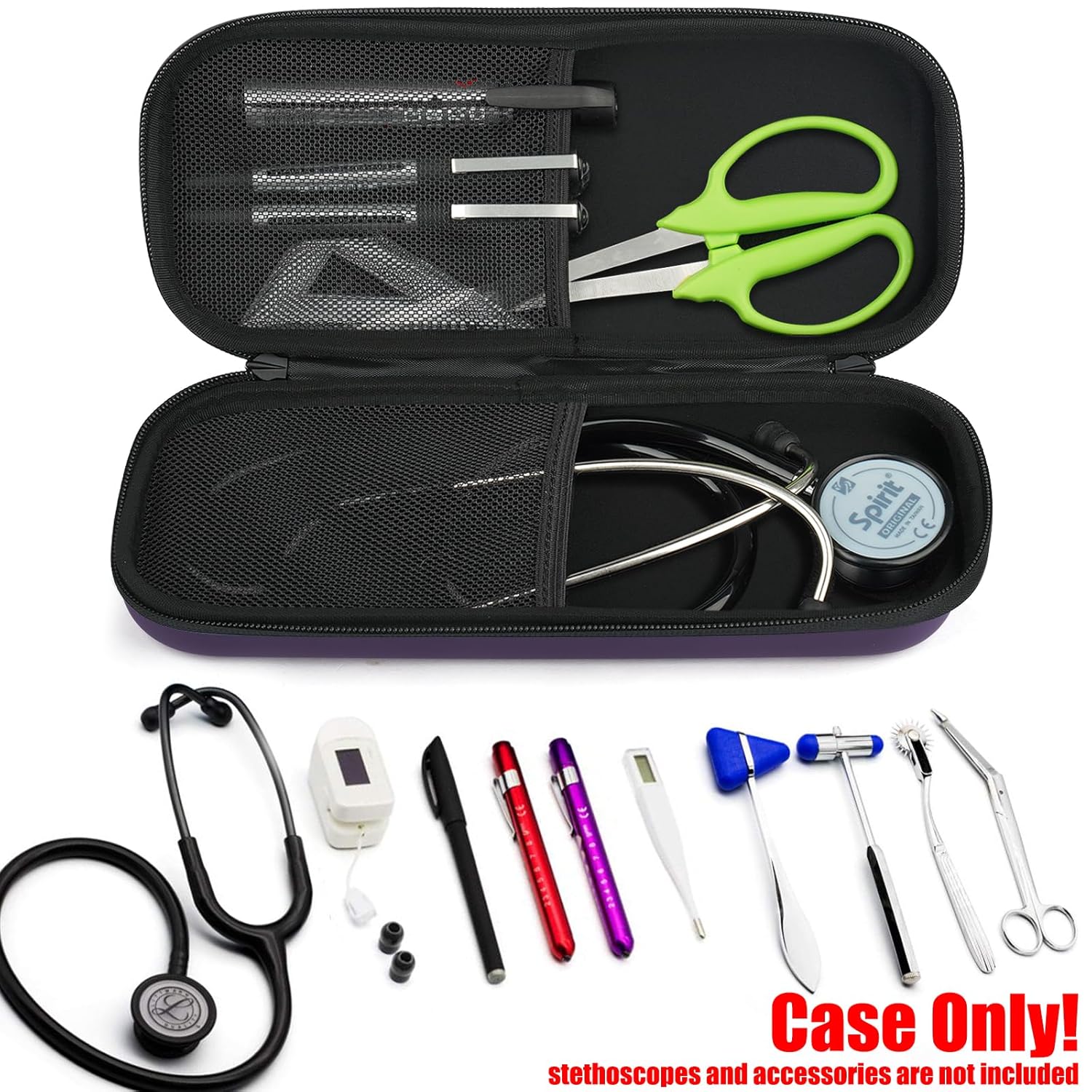 Funda para estetoscopio 3M Littmann, estetoscopio de transporte para estetoscopio MDF Acoustica Deluxe, soporte de viaje para estetoscopio para