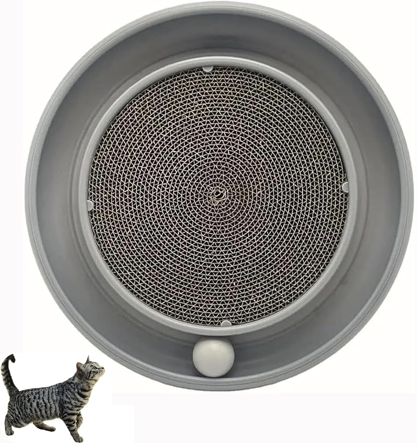 airskyce Juguete rascador para mascotas, juguete de bola rascador de gato, con palo de limpieza de dientes de gato y bola giratoria eractiva para