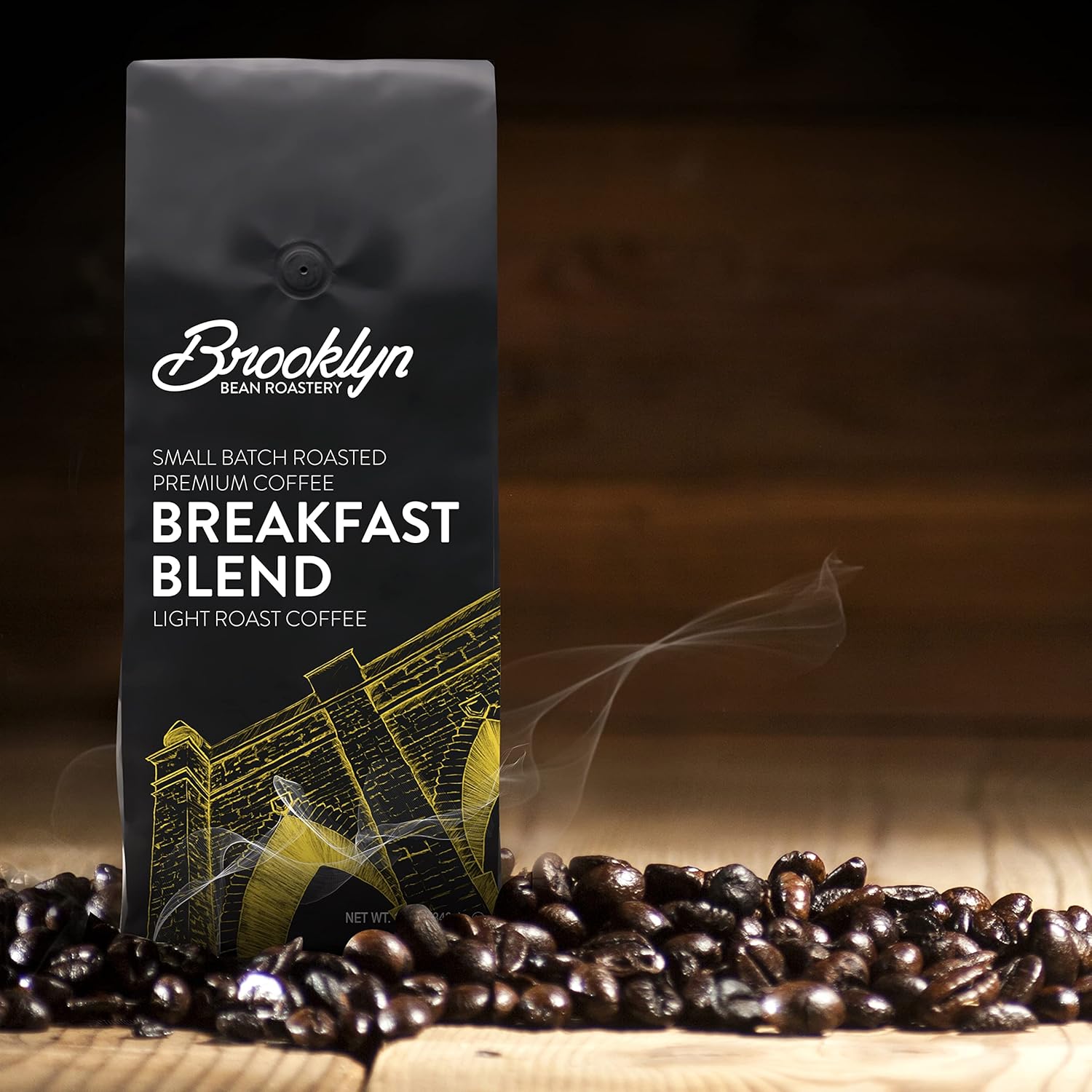 Brooklyn Beans Paquete variado de café molido en bolsas, tostado claro, medio oscuro y saborizado, paquete de 12 onzas, 72 onzas, (paquete de 6)