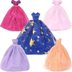 BJDBUS 5 piezas de vestido de novia hecho a mano vestido de fiesta para niña de 11.5 pulgadas muñeca accesorios de ropa al azar conjunto de ropa BJDBUS 5 piezas de vestido de novia hecho a mano vestido de fiesta para niña de 11.5 pulgadas muñeca accesorios de ropa al azar conjunto de ropa