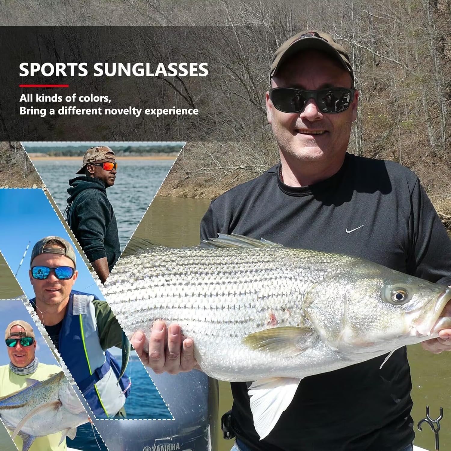 MEETSUN Gafas de sol deportivas polarizadas para hombres y mujeres, para conducir, ciclismo, pesca, protección UV400