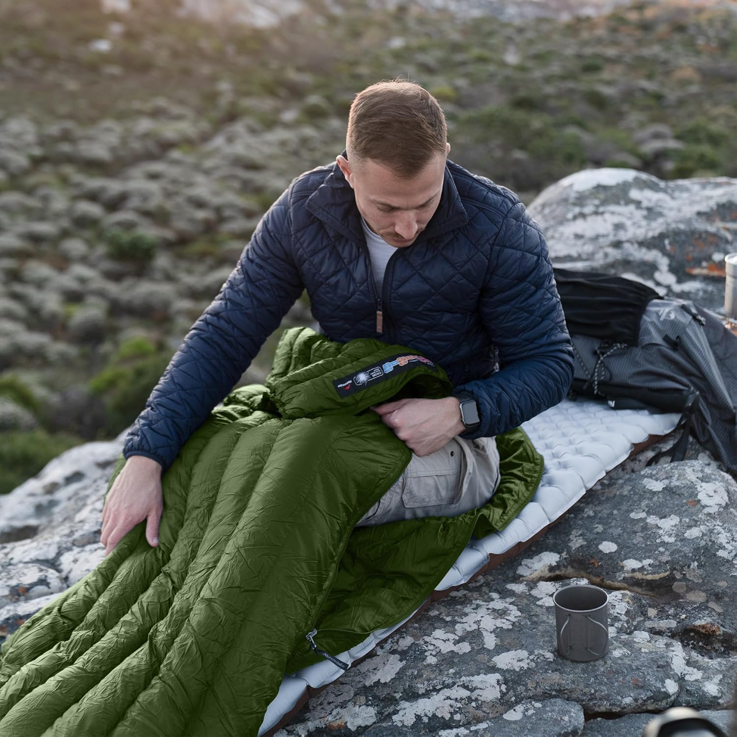 Naturehike Saco de dormir ultraligero de 1.26 libras, 650800 de relleno de plumón de ganso, saco de dormir compacto y ligero de 32-43  para adultos,