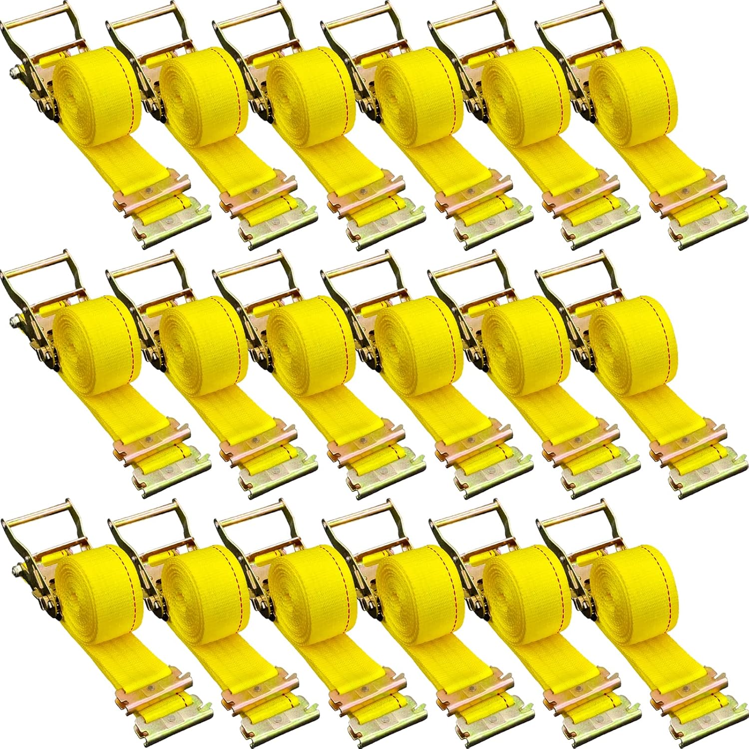 VEVOR E-Track – Correa de trinquete, paquete de 18 correas E de 2 pulgadas x 15 pies, 4400 libras de resistencia a la rotura, con correas de