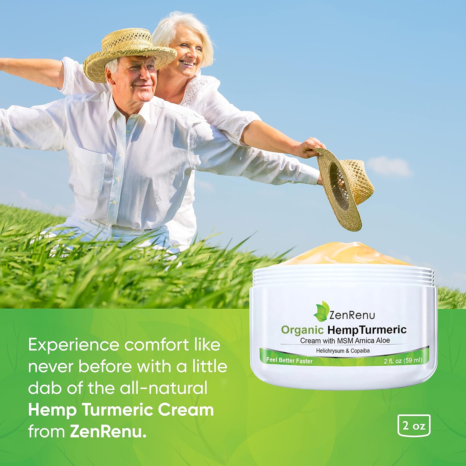 Zenrneu Crema orgánica relajante para articulaciones y músculos de cáñamo con árnica, MSM, extracto de aceite de cáñamo y 7 aceites esenciales, no