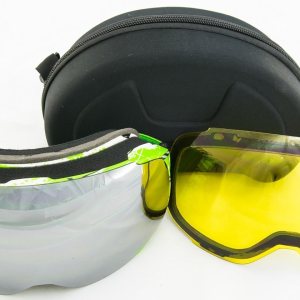 Gafas de esquí y snowboard con lente magnética antiniebla (verde y blanco con plata y amarillo) Gafas de esquí y snowboard con lente magnética antiniebla (verde y blanco con plata y amarillo)