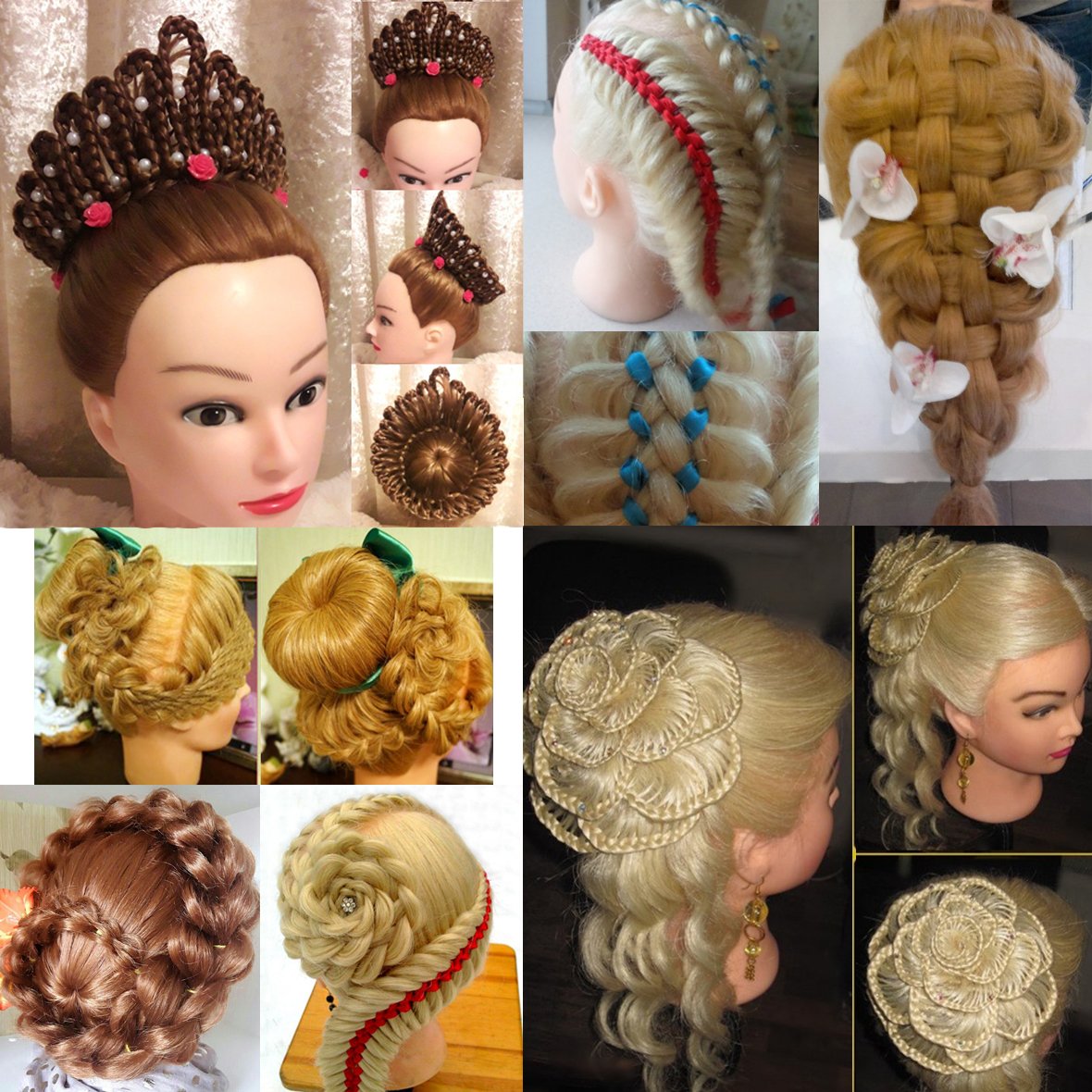Cabeza de maniquí de 20 pulgadas 60% cabello humano de formación de peinado cabeza maniquí cosmetología cabeza de peluquería entrenamiento de
