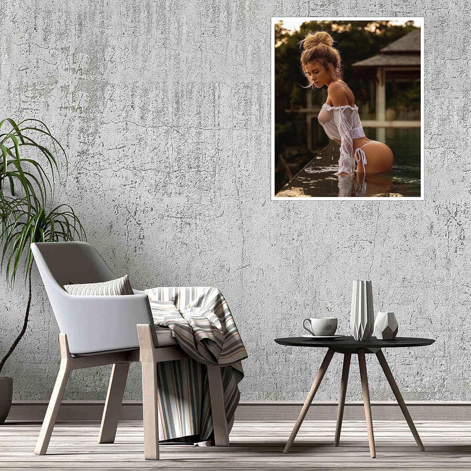 ENSEAL Póster de bikini para niñas, modelos sexys, impresiones en lienzo, modelo de fitness, arte de pared para decoración de oficina en casa, sin