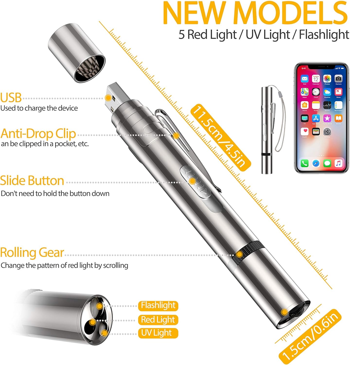 Juguete de puntero láser para gatos de interior, juguete interactivo para gatos, puntero láser de luz roja, multimodo recargable por USB, juguete