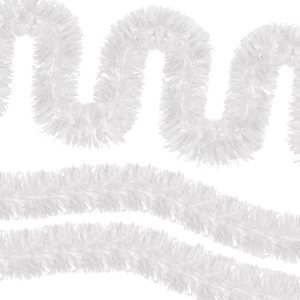 4 guirnaldas de Navidad de 26.2 pies con torsión metálica y brillante, decoraciones colgantes para árbol de Navidad, manto, barandillas de 4 guirnaldas de Navidad de 26.2 pies con torsión metálica y brillante, decoraciones colgantes para árbol de Navidad, manto, barandillas de