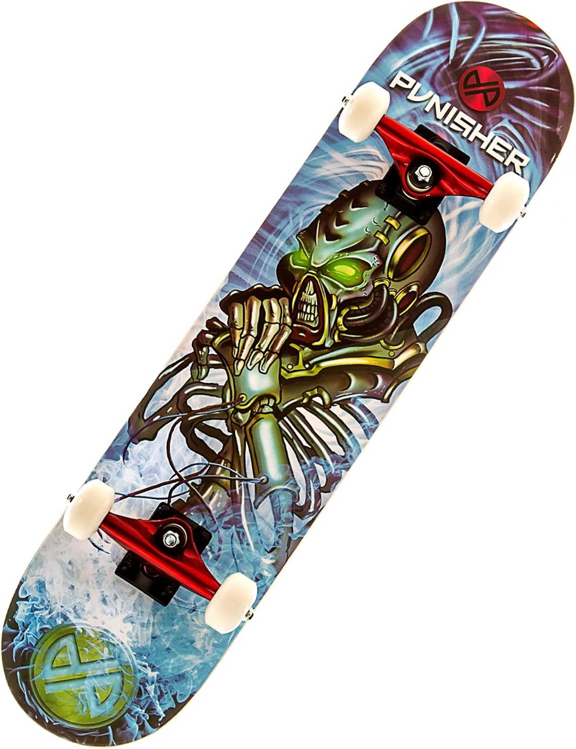 Punisher – Patineta completa para niños con rodamientos ABEC-7 de arce canadiense ABEC-7 de 31.5 x 7.75 pulgadas