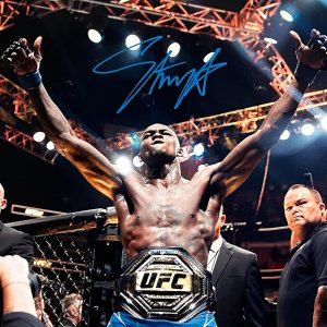 Israel Adesanya autographed signed 16×20 photo UFC Alex Pereira JSA Style Bender Israel Adesanya autographed signed 16×20 photo UFC Alex Pereira JSA Style Bender