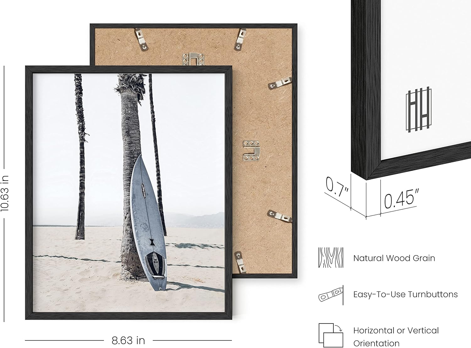 HAUS AND HUES Pósteres de playa y decoración de pared de playa, juego de 6 impresiones artísticas de playa y arte de pared de playa, arte de pared