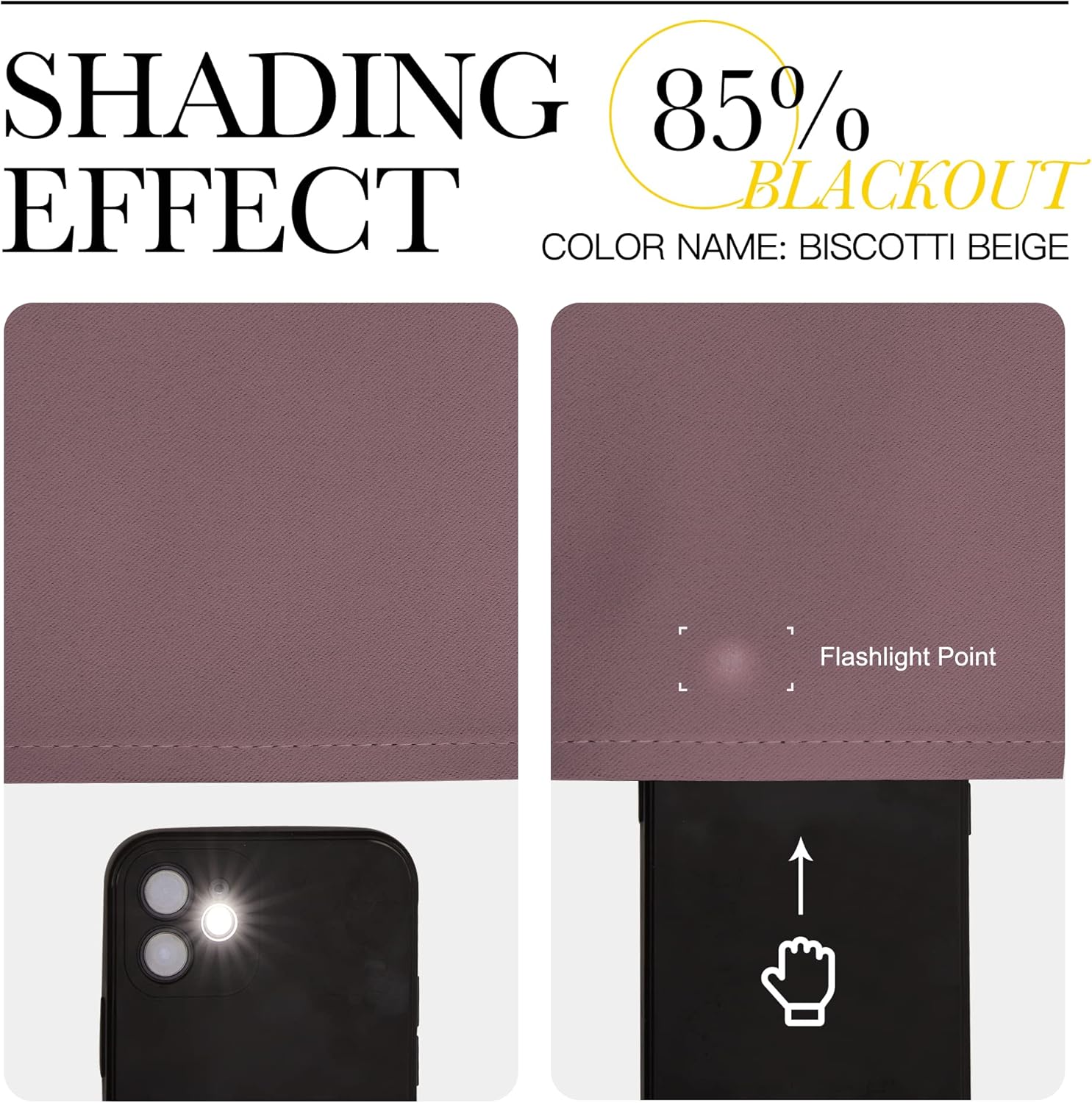 NICETOWN – Juego de 2paneles de cortinas opacas para sala de estar, para oscurecimiento de habitación, 52x63pulgadas, color rosa oscuro