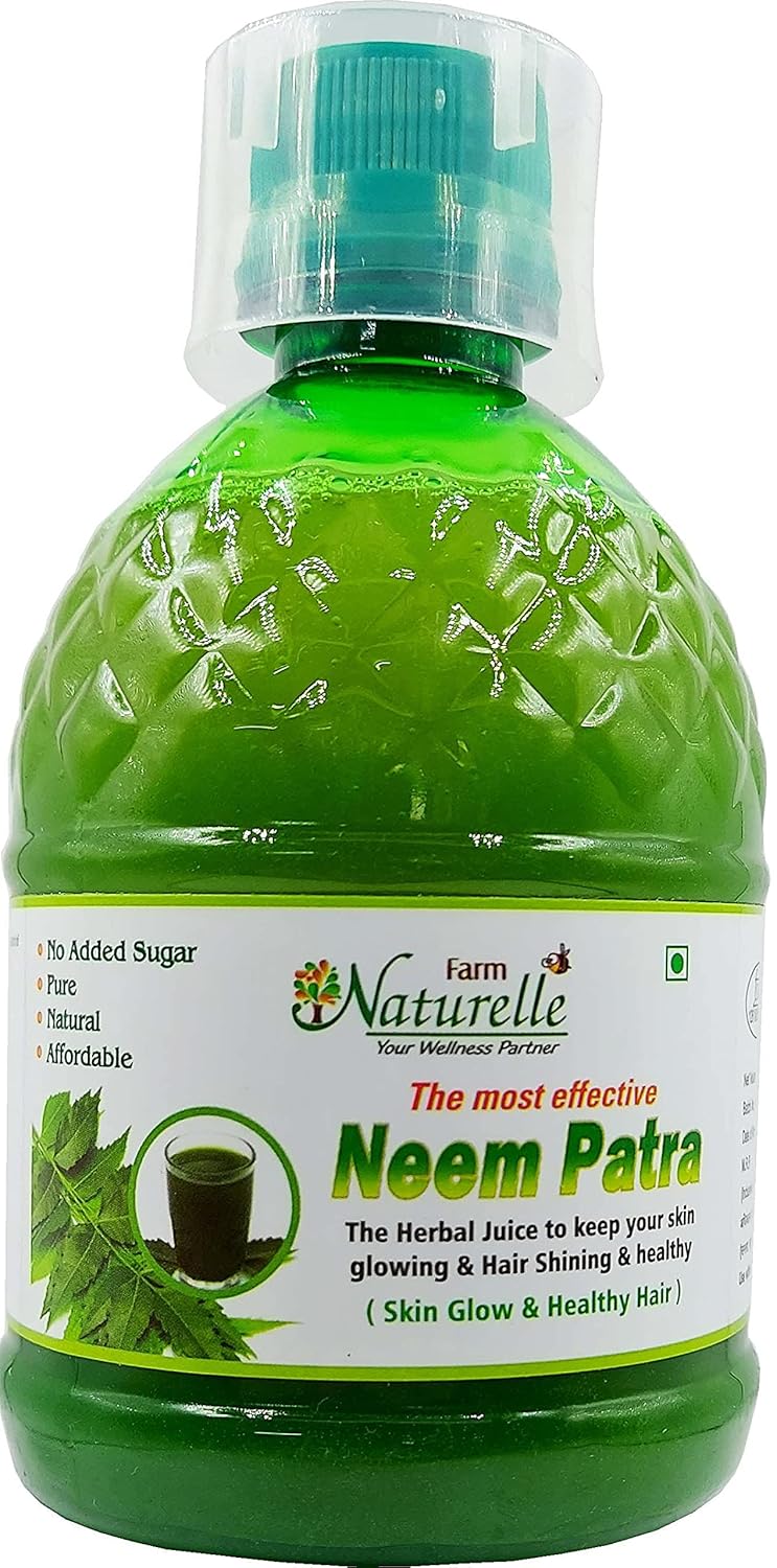 1 Neem Patra JugoRas+Miel Natural Natural Libre de Bosque Vale 49-,El Mejor Cuidado De La Piel 400 Ml & Limpieza De Sangre Jugo De Neem Patra Ras