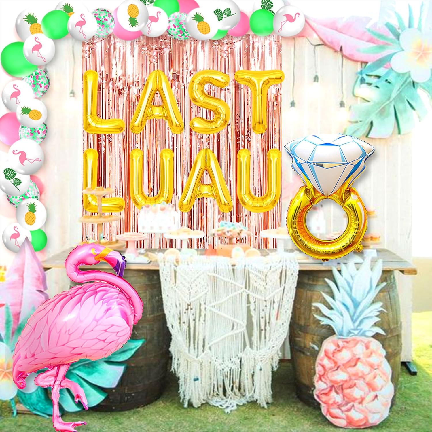 JeVenis 13 globos tropicales de despedida de soltera de Luau, decoraciones de despedida de soltera hawaiana, decoración de despedida de soltera
