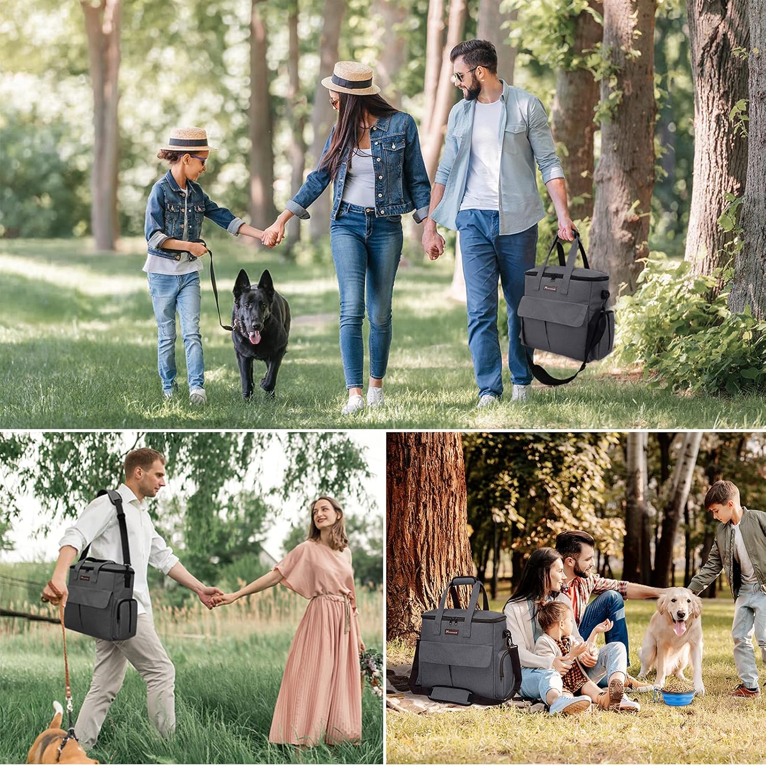 Bolsa de viaje para mascotas aprobada por aerolíneas, juego de viaje para perros y gatos, organizador aprobado por aerolíneas con bolsillos