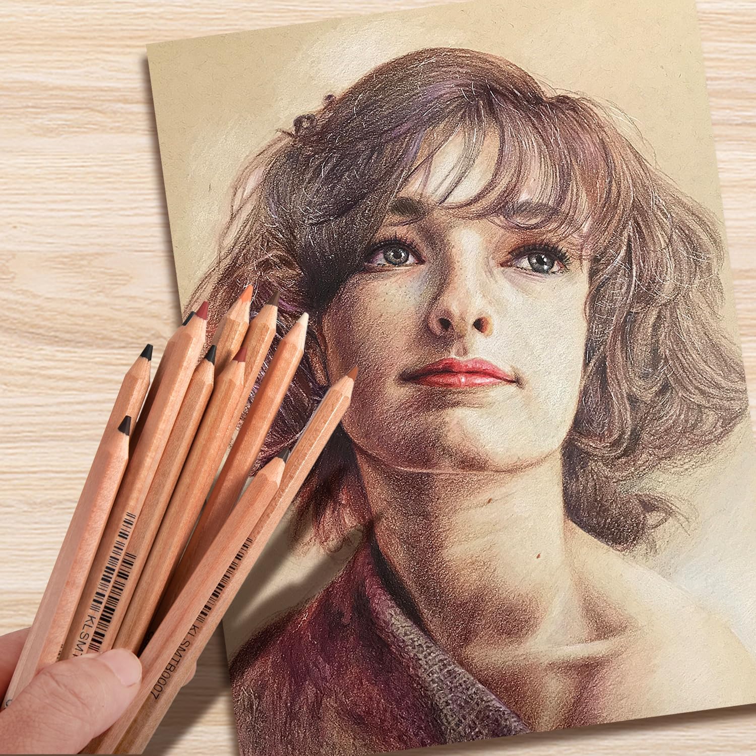 Lápices de colores de tono de piel, 12 colores pastel, juego de lápices para adultos, dibujos, bocetos, sombreado, lápices de carbón Skintone para
