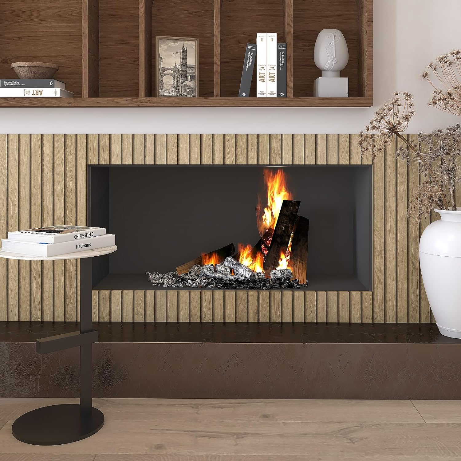 LACHEERY Panel de pared de listones de madera, papel tapiz autoadhesivo de grano de madera gris, papel de contacto de grano de madera gris para