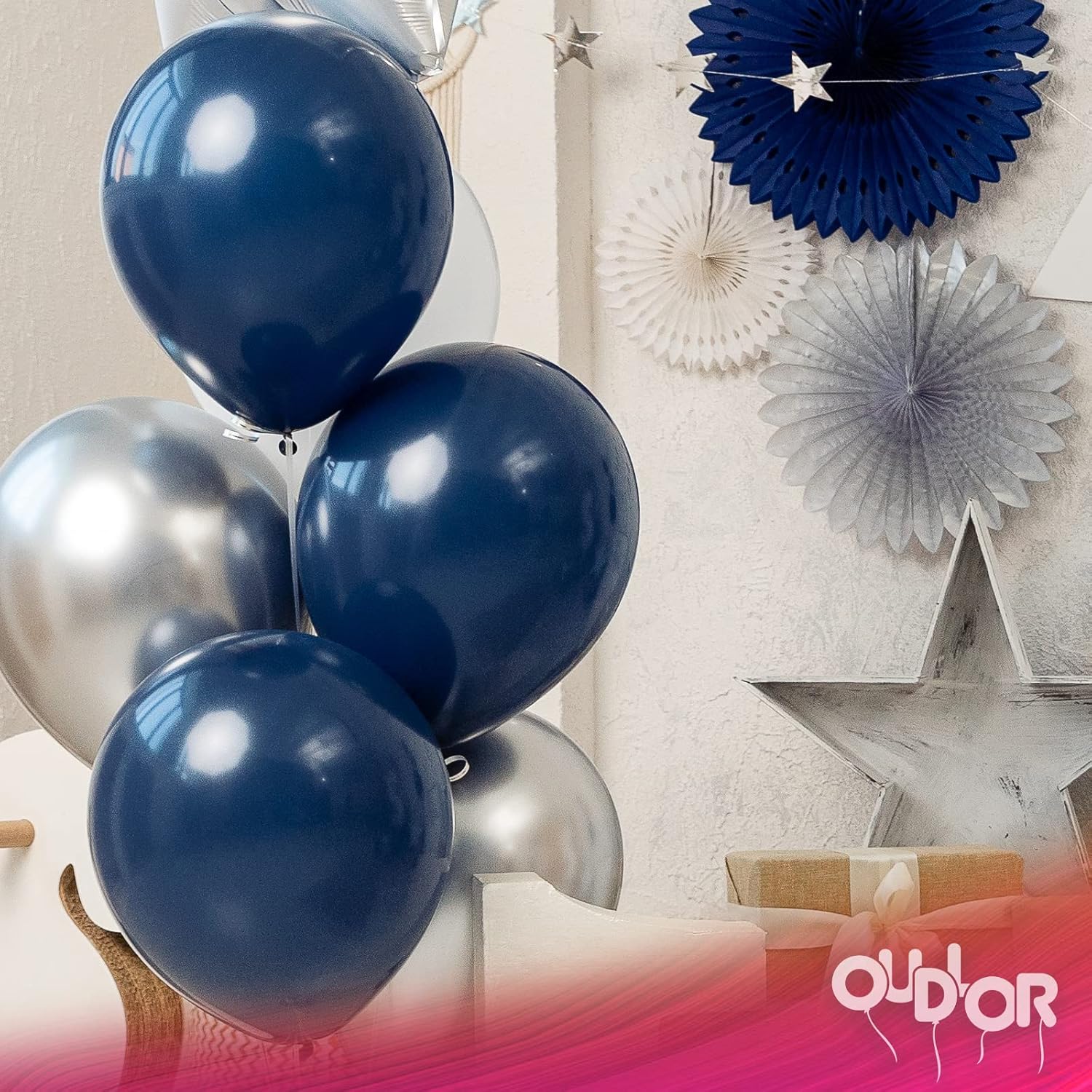 100 globos de color azul marino de 12 pulgadas, globos de decoración de fiesta, globos de látex de helio más gruesos para bodas, cumpleaños,