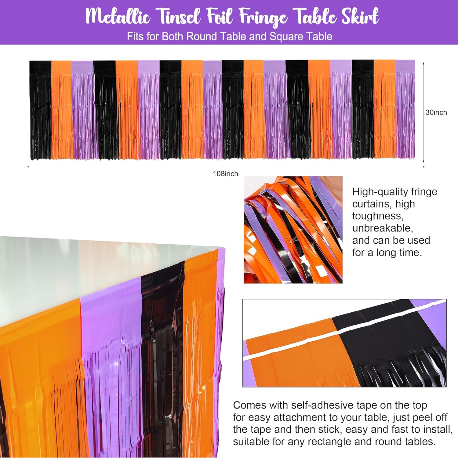 Cortinas de flecos de aluminio de Halloween