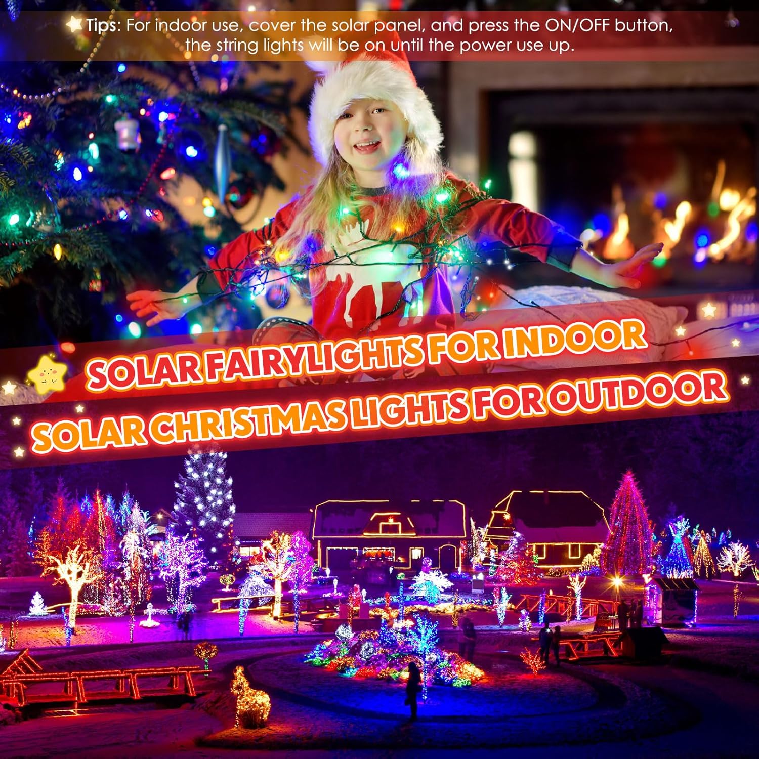 12 tiras de luces solares para exteriores, impermeables, cada una de 56 pies, 150 luces LED solares de Navidad con 8 modos y función de memoria,