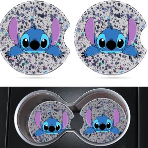 Portavasos de acrílico para automóvil, accesorios para portavasos de automóvil, decoración de interiores de dibujos animados, para mujeres y Portavasos de acrílico para automóvil, accesorios para portavasos de automóvil, decoración de interiores de dibujos animados, para mujeres y