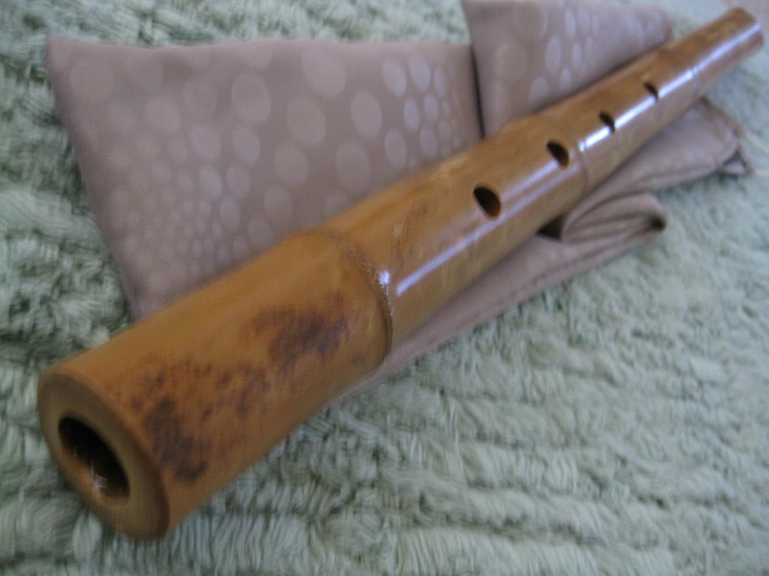 1.8 Shakuhachi pentatónico sin extremo de raíz 5 agujeros – Instrumento Zen tradicional
