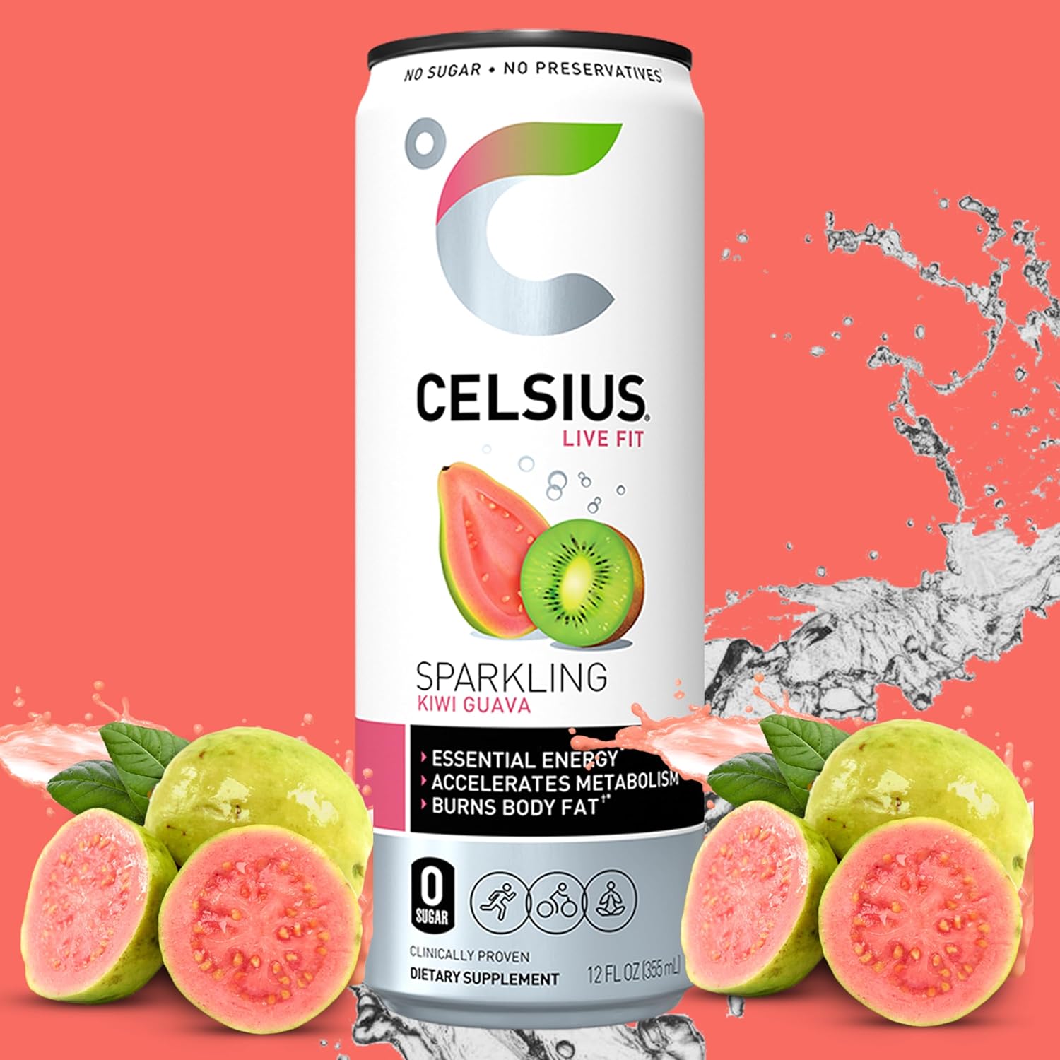 Celsis Sparkling Essential – Surtido de bebidas energéticas sin azúcar ni conservantes, 12 onzas líquidas, latas delgadas surtidas variadas, paquete