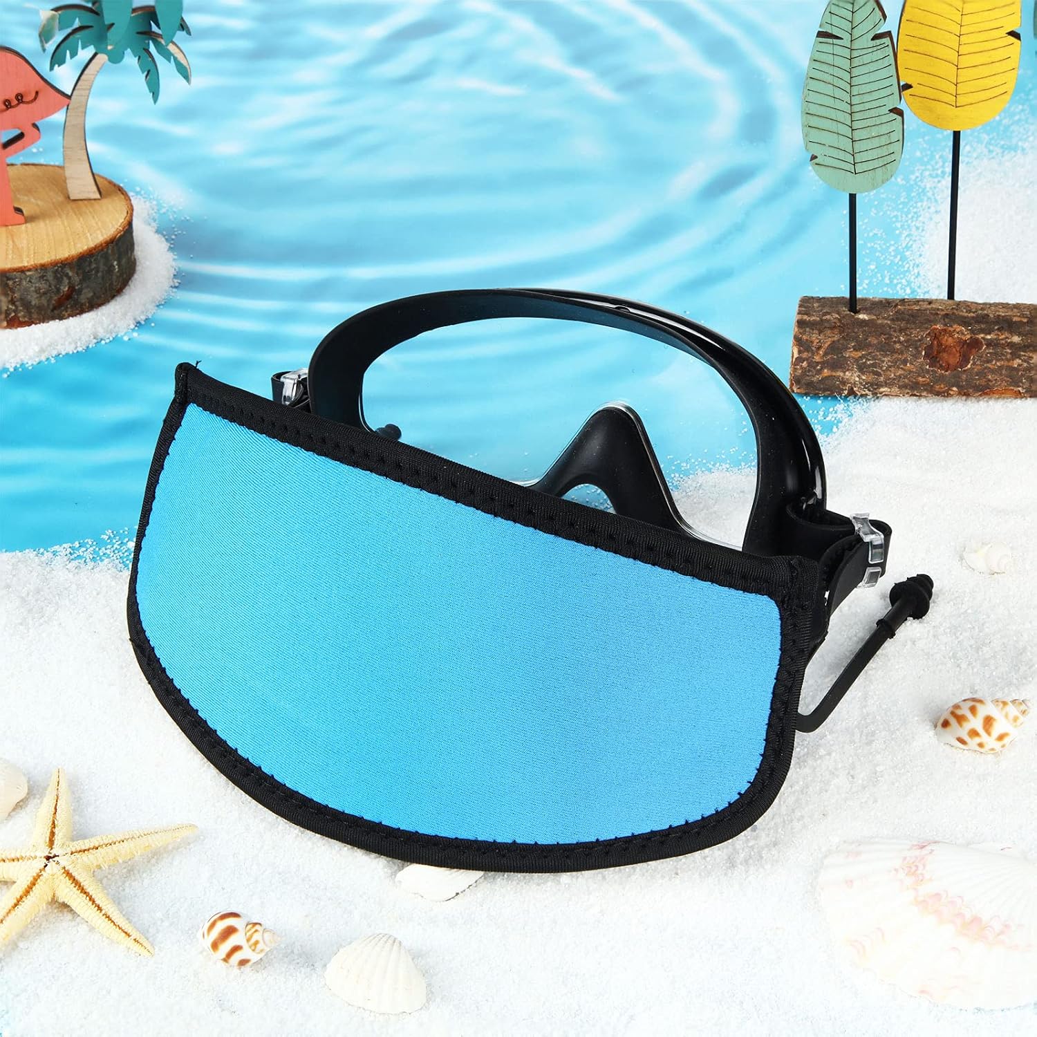 Skylety 2 piezas de correa para máscara de buceo y natación con cierre de gancho y bucle, protector de cabello para máscaras de buceo y esnórquel