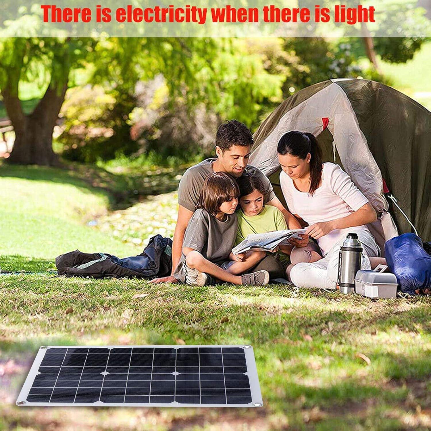 Tablero del cargador solar, panel solar portátil flexible impermeable del cargador de batería del tablero 20W para al aire libre