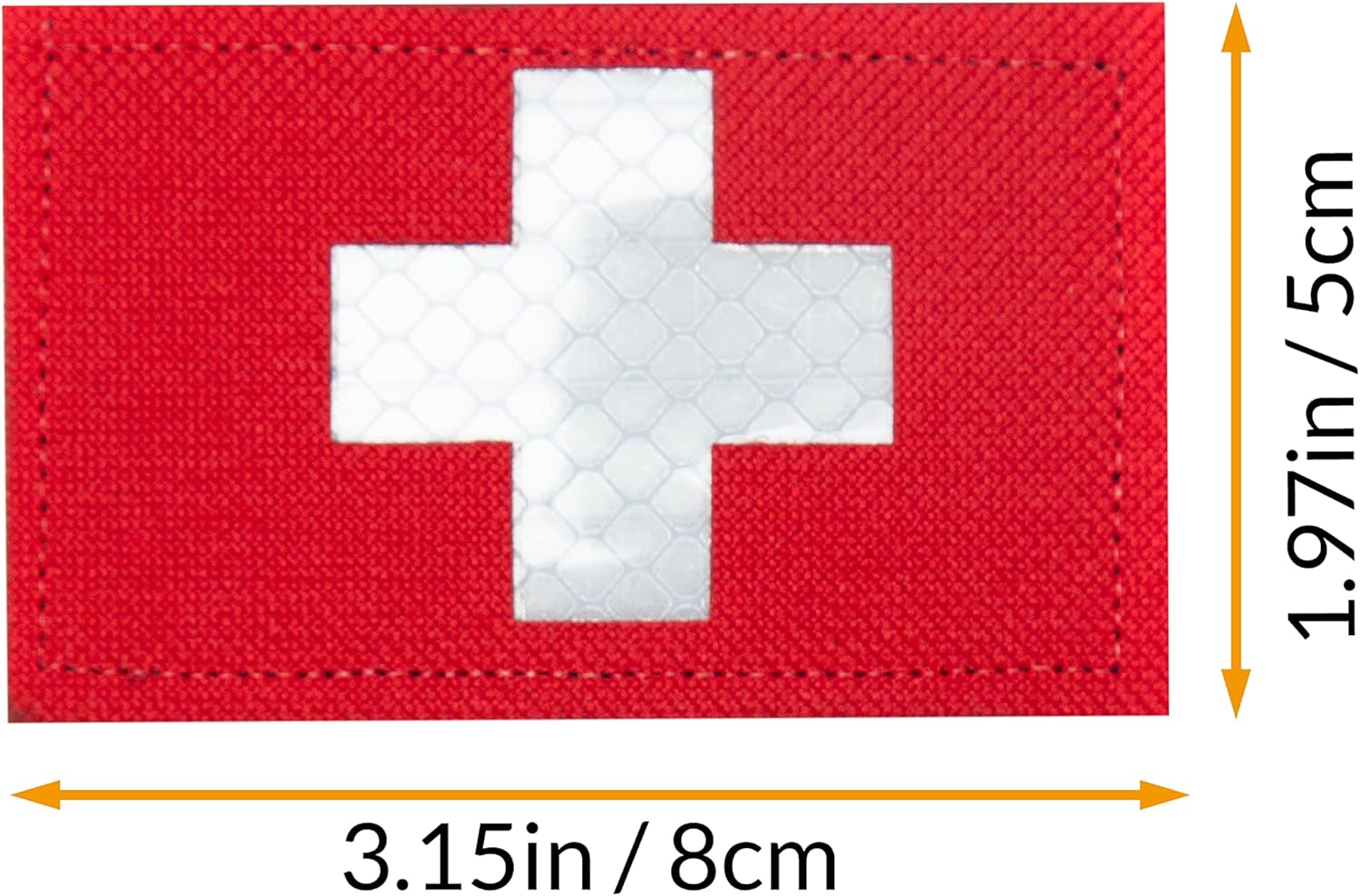 2 parches médicos reflectantes IR tácticos militares, infrarrojos IR EMT MED médico de la Cruz Roja Moral gancho y bucle insignia de primeros