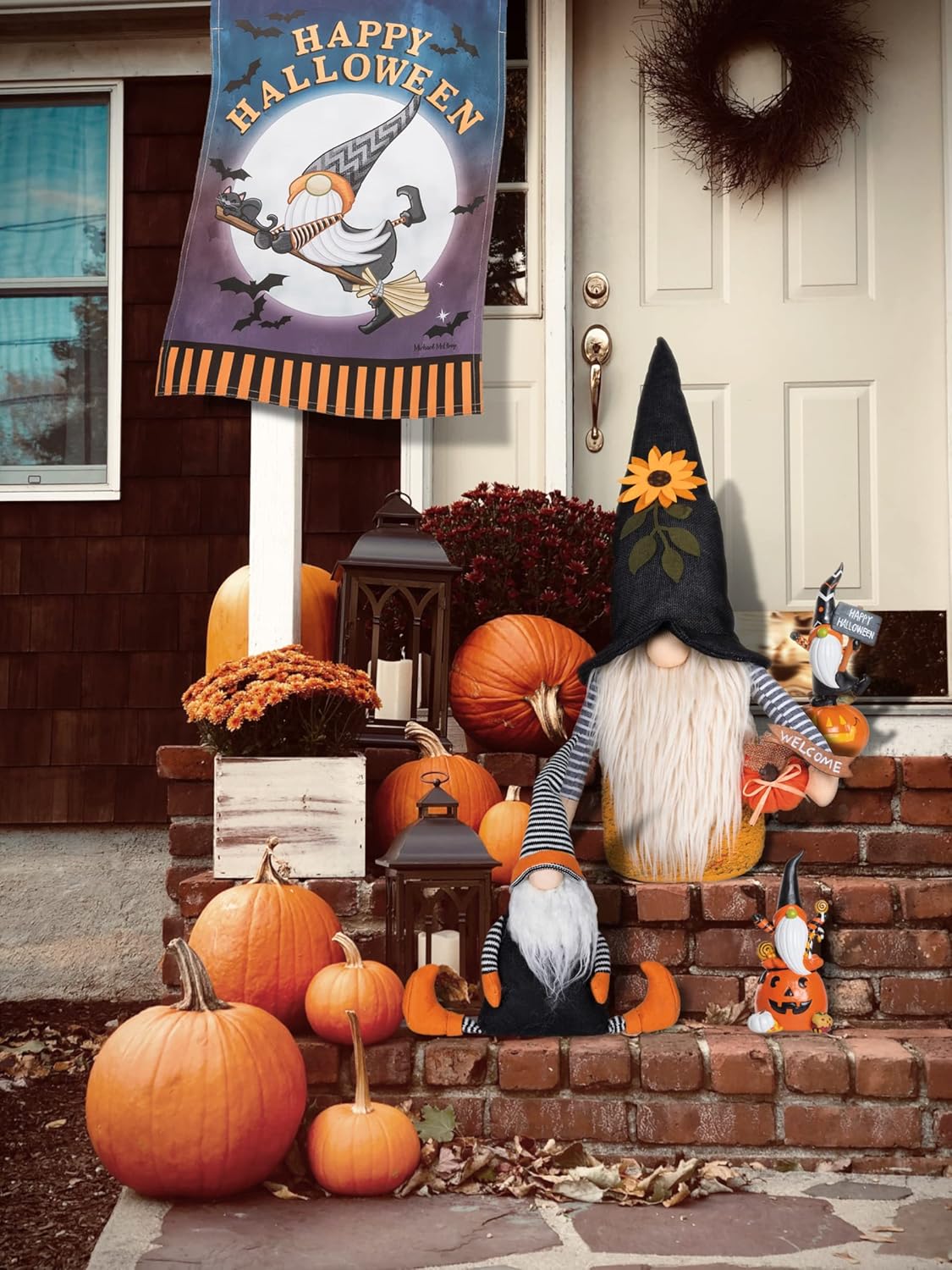 GALLERIE II Trick Or Treat – Figura de gnomo de Halloween, decoración decorativa naranja