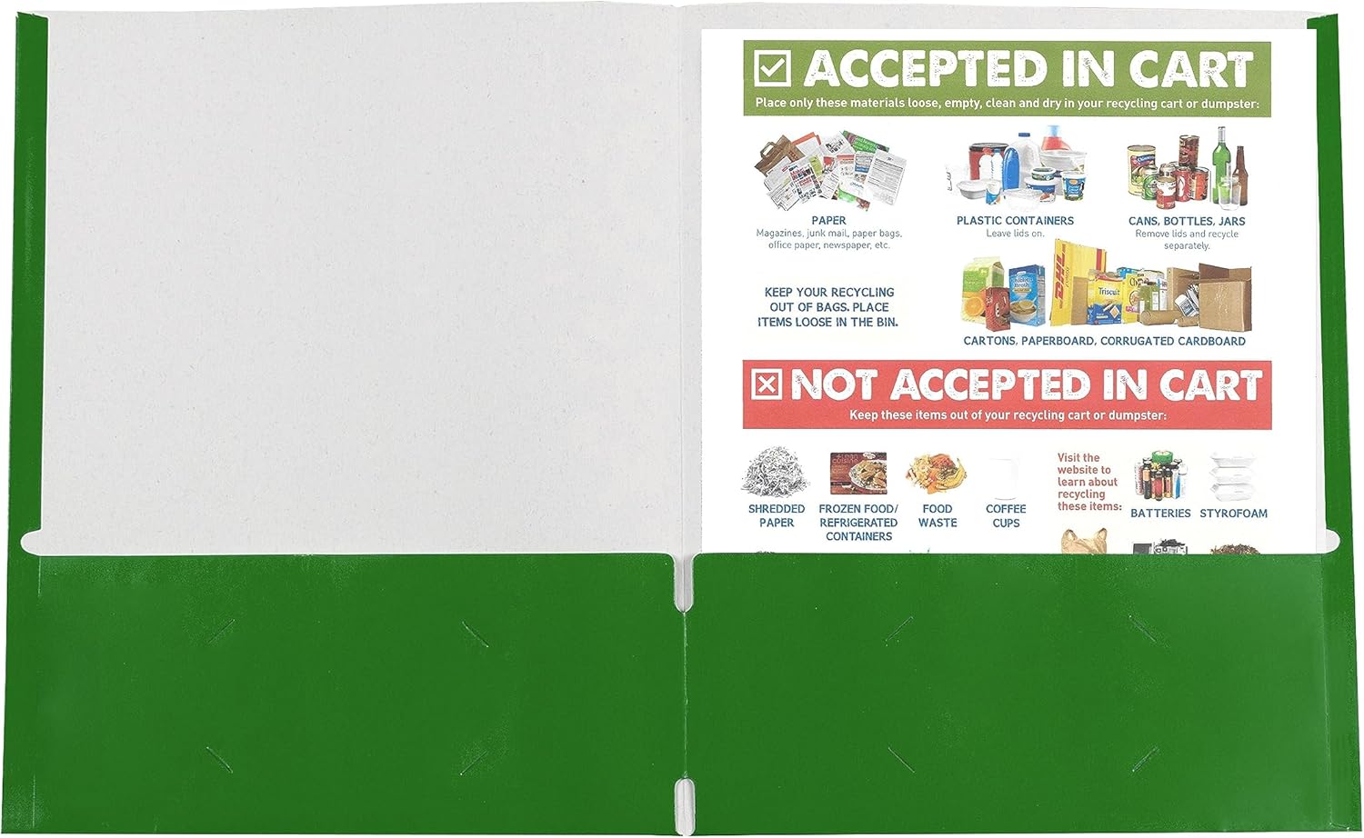 C-Line Carpetas de papel reciclado con dos bolsillos, Variados