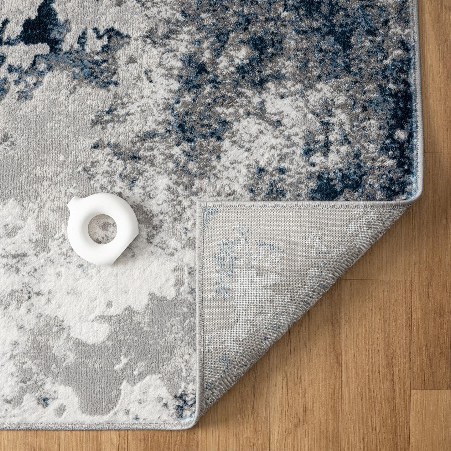 LUXE WEAVERS Chelsea Collection 7337 – Alfombra abstracta moderna de 5 x 7 pulgadas, color azul