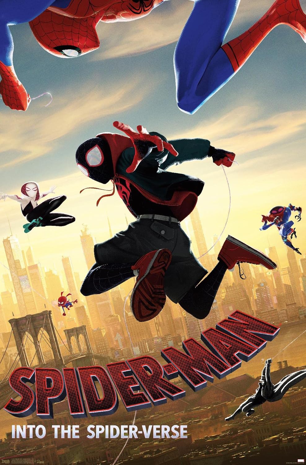 Trends International Marvel MCU – Póster de pared de buceo, Spider-Man – Into The Spider-Verse – 14.725 x 22.375 pulgadas, versión premium sin marco