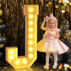 YBQZ Letras iluminadas de marquesina, letras de mosaico grandes de 4 pies para cumpleaños, baby shower, decoración de fiesta de graduación, letras YBQZ Letras iluminadas de marquesina, letras de mosaico grandes de 4 pies para cumpleaños, baby shower, decoración de fiesta de graduación, letras