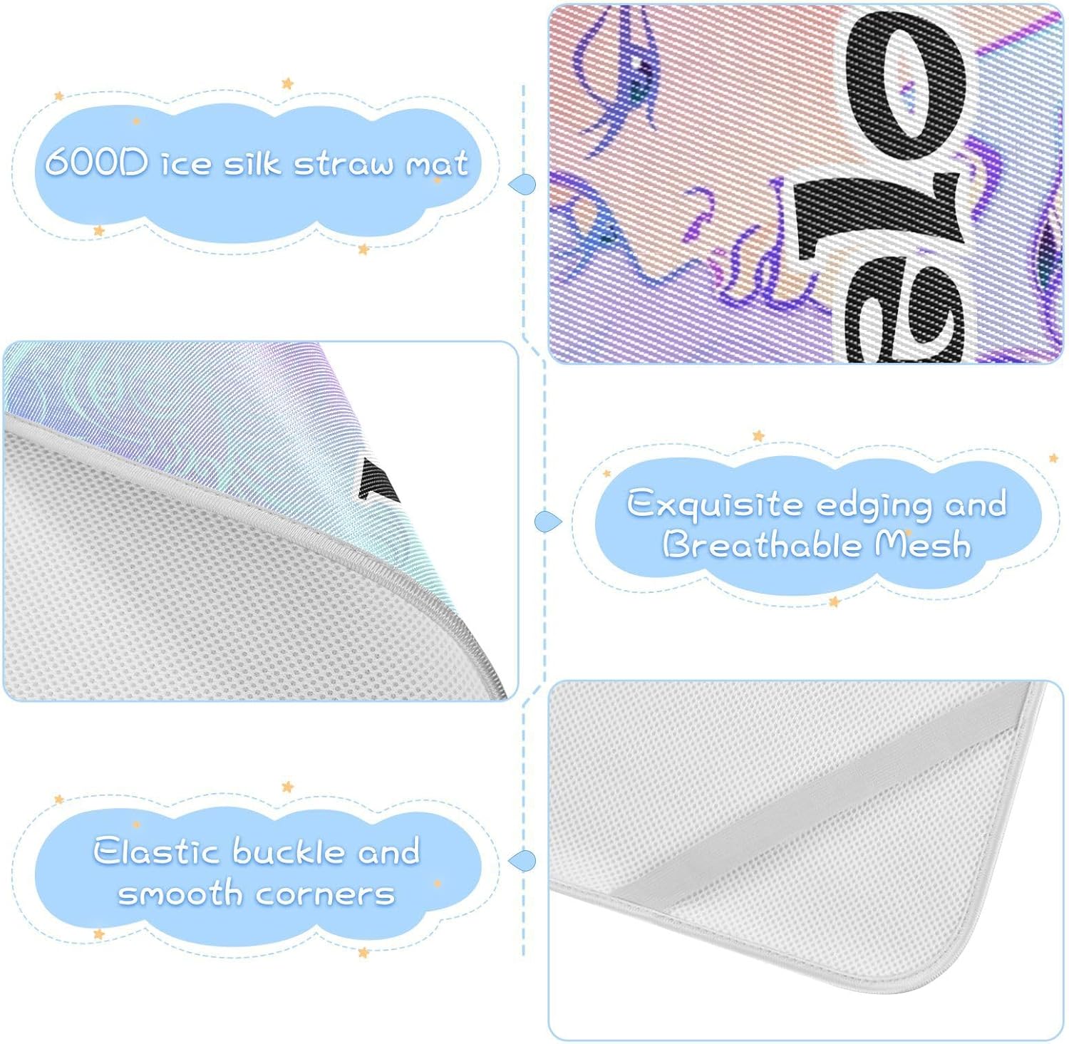 Protector de colchón personalizado para cuna del zodiaco escorpio para niños y niñas, tapete de seda de hielo, tapete de enfriamiento de seda