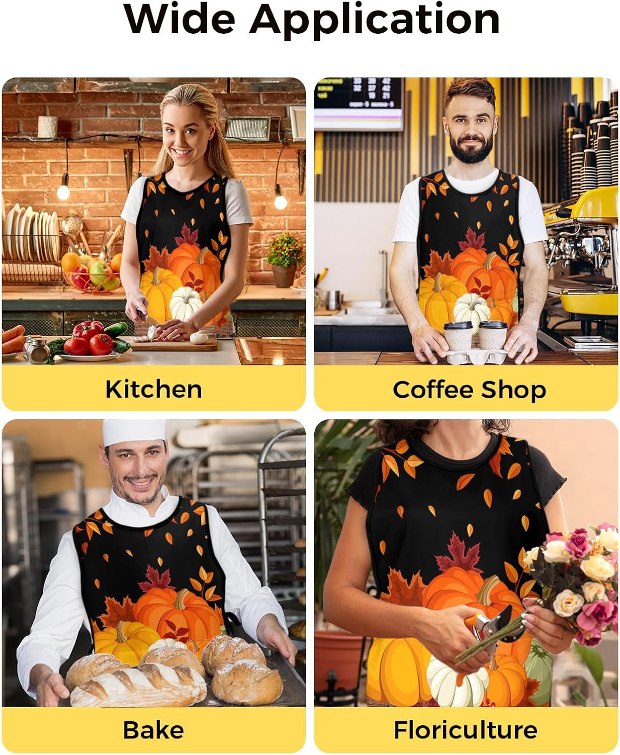 Universal Cobbler Apron with 2 Pockets Unisex Waterproof Chef Aprons Adjustable Washable Bib Apron