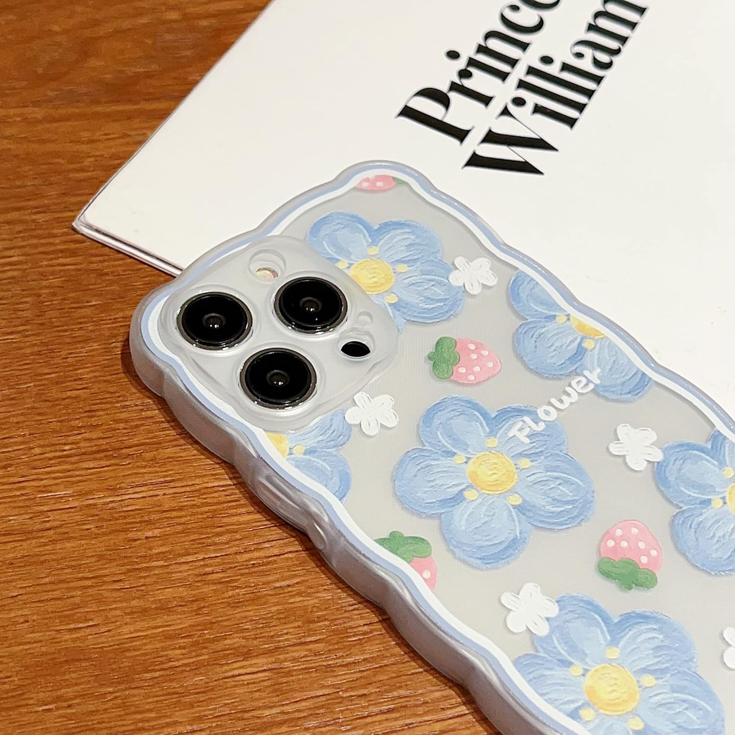 GUSDBSW Funda compatible con iPhone 15 Pro para mujeres y niñas, diseño de agarre ondulado de moda y patrón estético rizado, funda transparente de