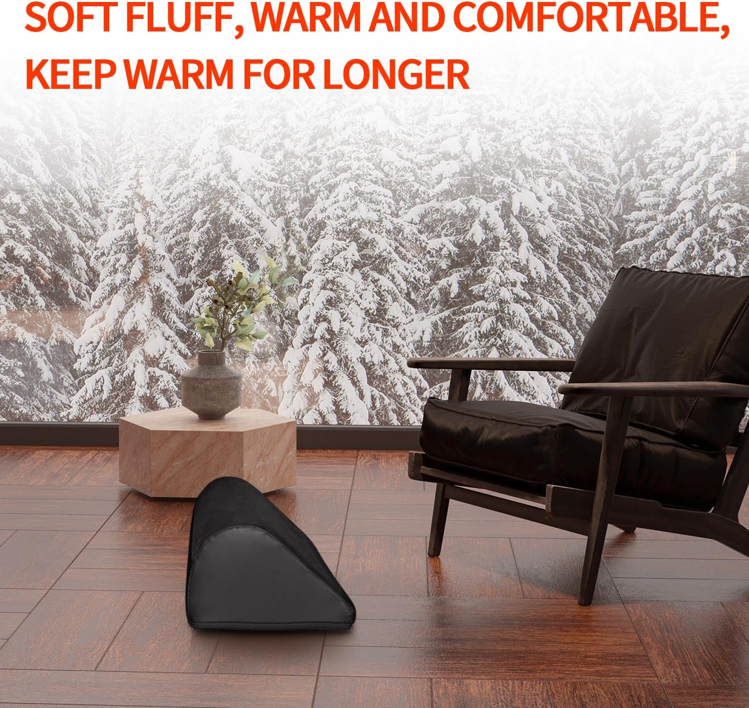 Reposapiés térmico para debajo del escritorio, 11 ajustes de temperatura, calentador de pies de espuma viscoelástica con funda lavable para alivio