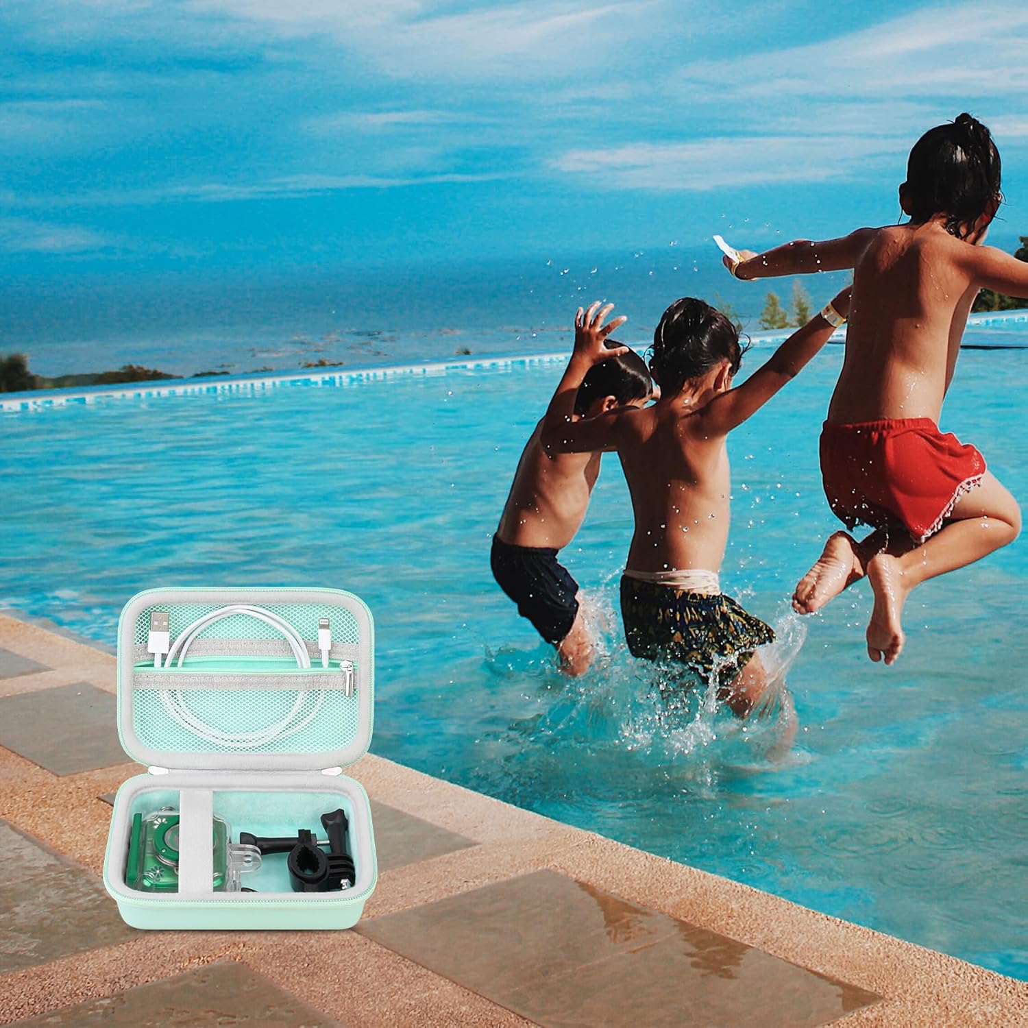 Funda para cámara infantil para PROGRACEOurlifeDragon TouchAgoigoBRYSETEN y más juguetes para cámaras digitales para niños, regalos y accesorios,