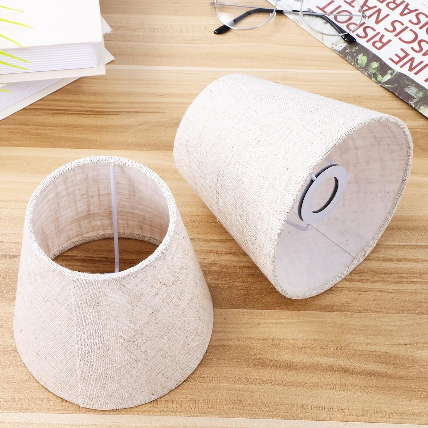 DOITOOL 2 unids lámpara de mesa pantalla pantalla pantalla lámpara reemplazo lámpara cubierta lámpara pantalla pantalla lámpara accesorios lámpara