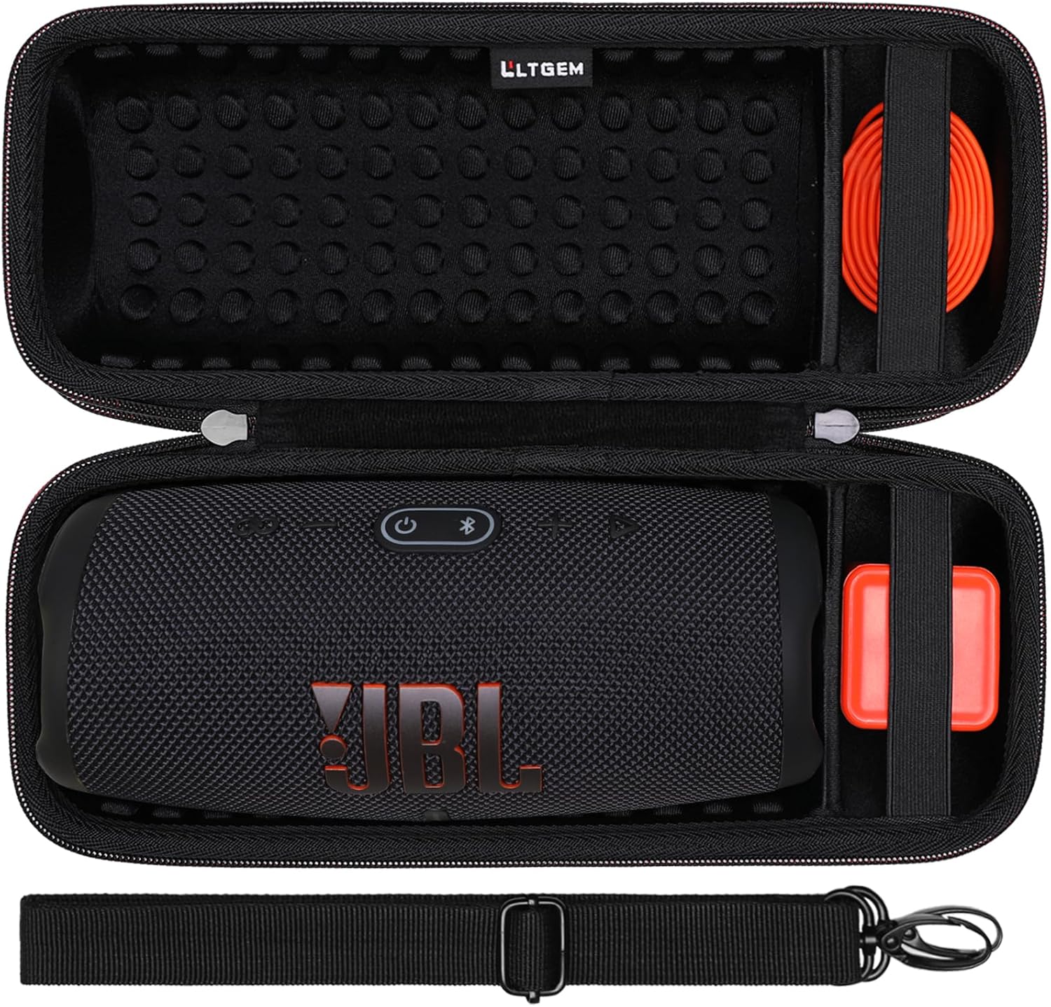 LTGEM Funda para JBL Charge 4JBL Charge 5 Funda de transporte para altavoces, bolsa protectora de viaje para almacenamiento duro, se adapta al