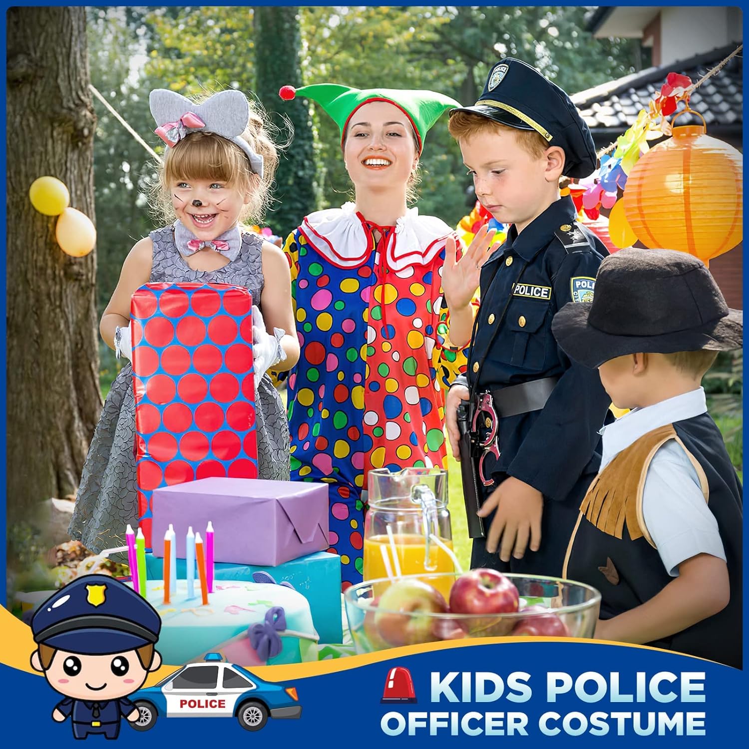 Disfraz de oficial de policía para niños, disfraz de policía para niños con uniforme de policía, disfraz de Halloween para niños, disfrazarse, kit