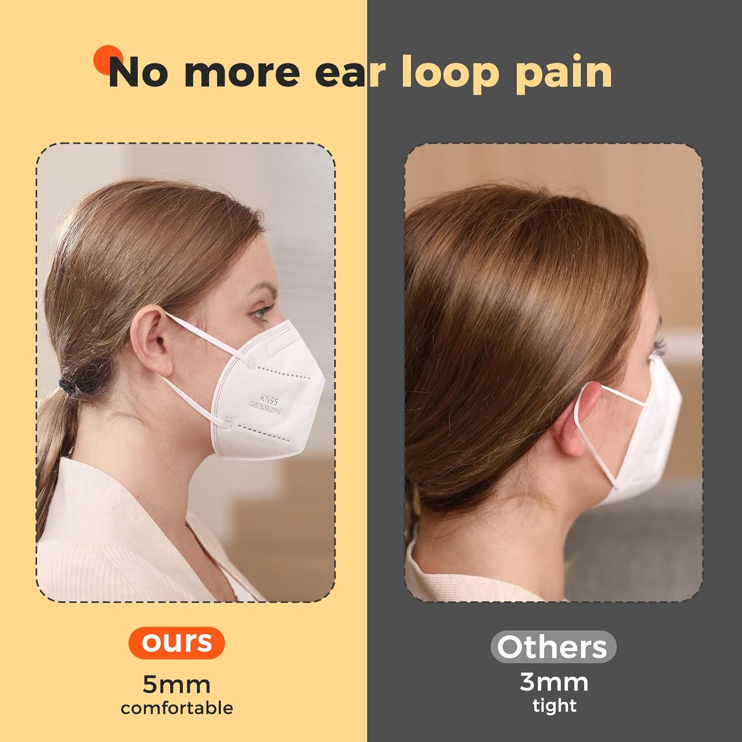 KN95 – Cubrebocas desechables para adultos, paquete de 100 mascarillas KN95 ajustables, protección de 5 capas, transpirable, cómodo, respirador,