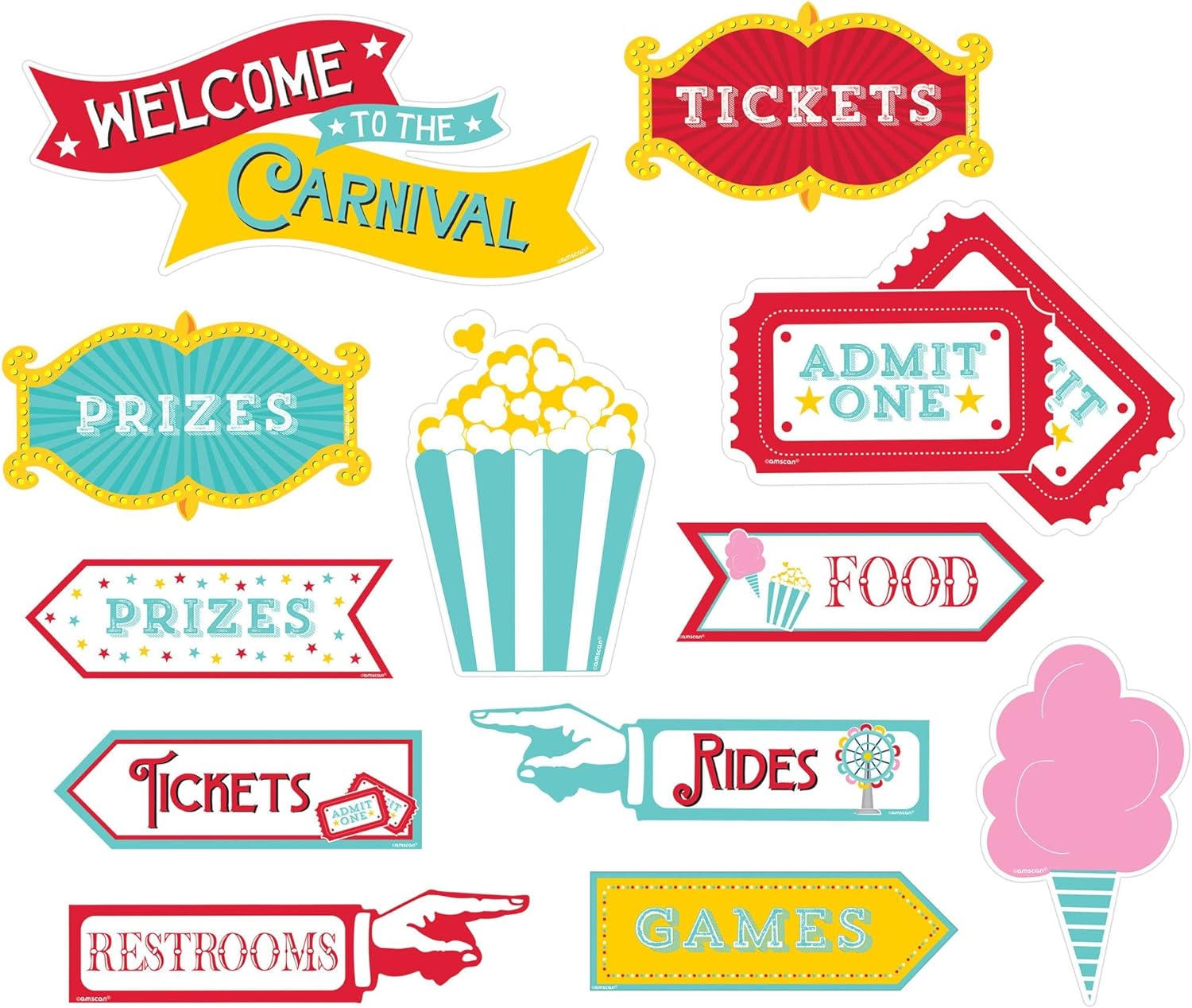 Recortes de carnaval vibrantes (8, 10, 13 pulgadas), paquete de 12 unidades, decoraciones duraderas y emocionantes, perfectos para celebraciones y